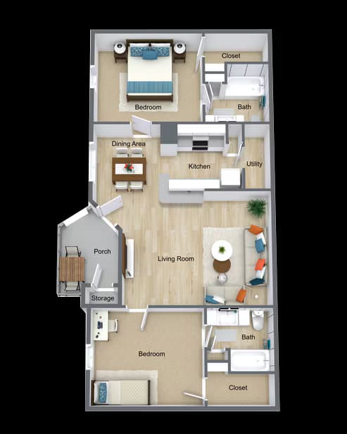 B3-R2 2-213 floor plan