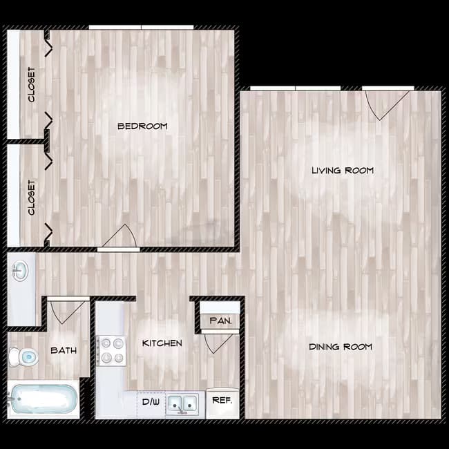 1x1 359 floor plan