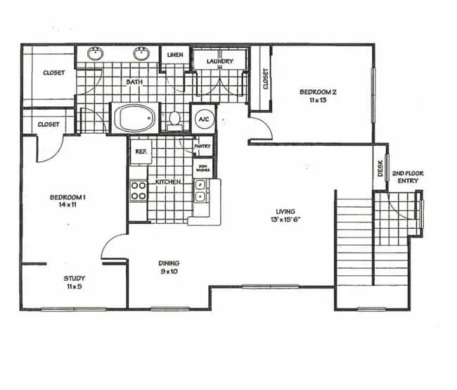 2B - Palermo- Computer Room 1427 floor plan