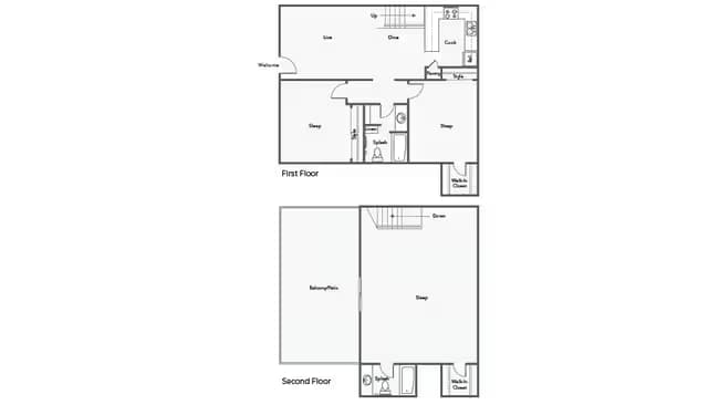 C1 Townhome 1-68 floor plan