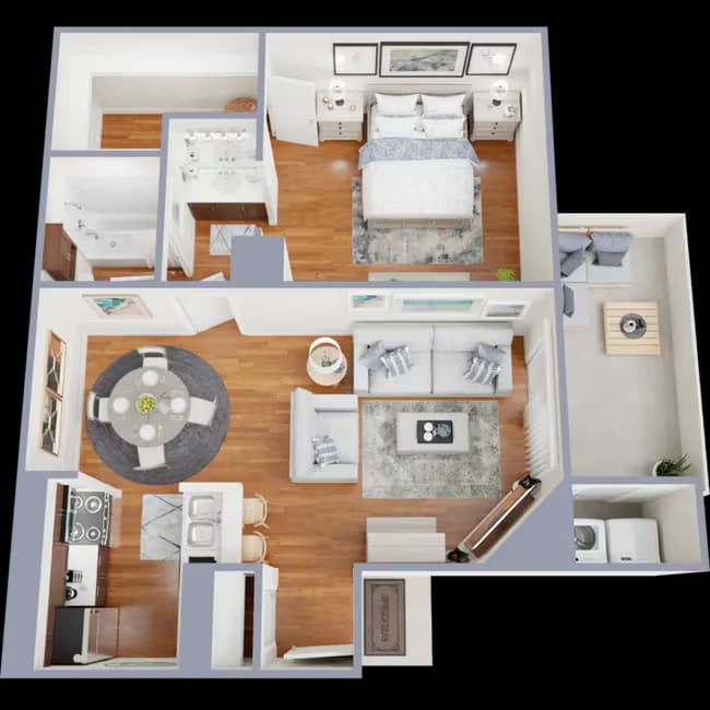 1x1 807 floor plan
