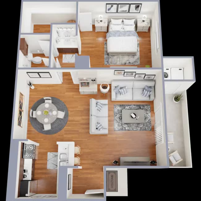 1x1 903 floor plan