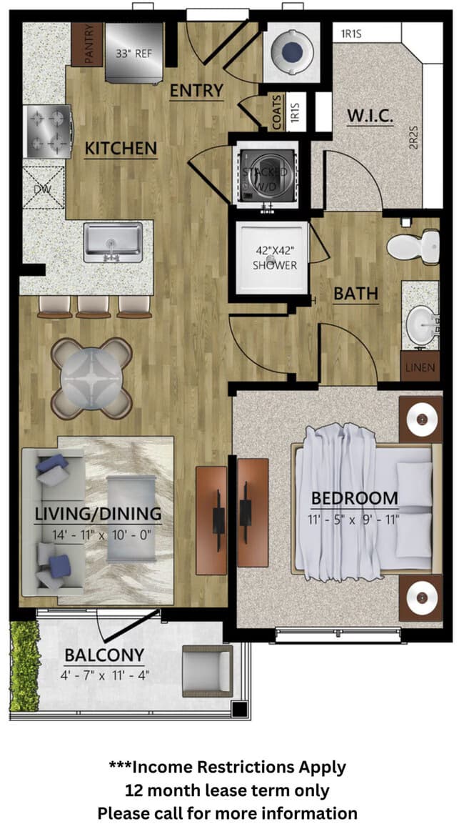 Minimalist | A1.2-EH | Essential Housing 1428 floor plan
