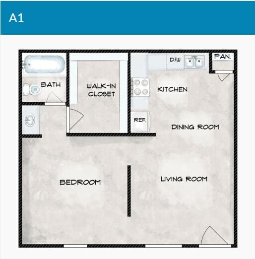 Unit 1613 floor plan