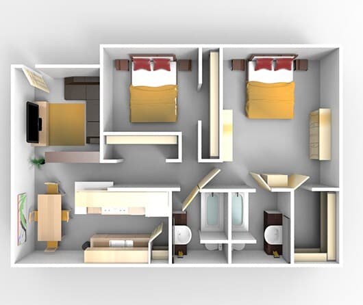 E-2X2 191 floor plan