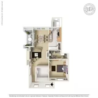 One Bedroom Apartment - A1 1508 floor plan