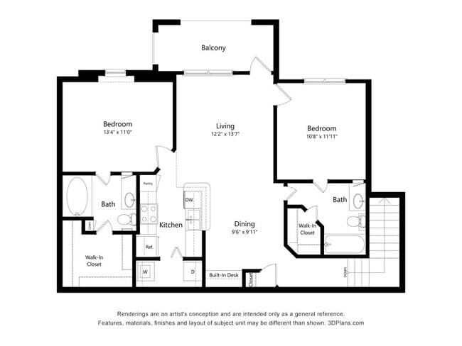 Two Bedroom Apartment - B4 1904 floor plan