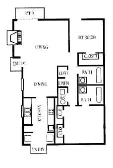 2X2 2706A floor plan