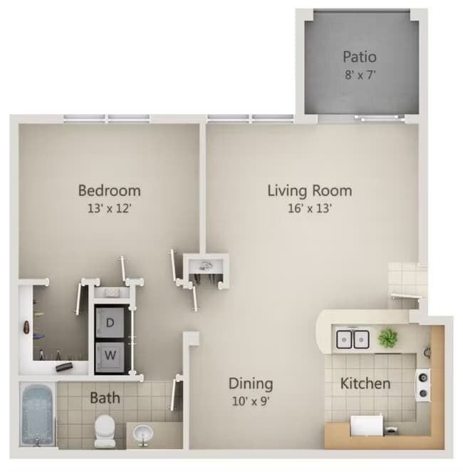 Unit D36 floor plan