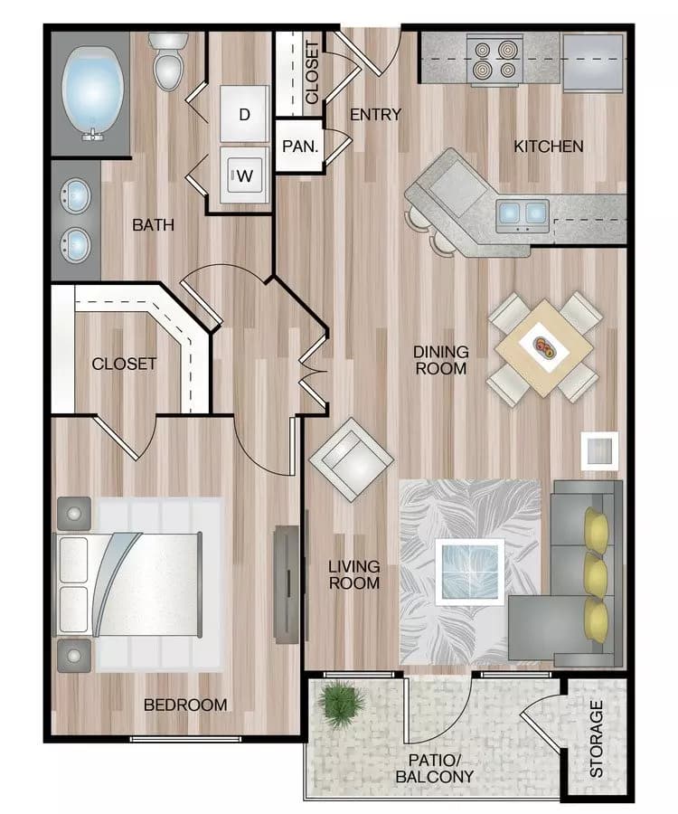 1-1 B 1303 floor plan