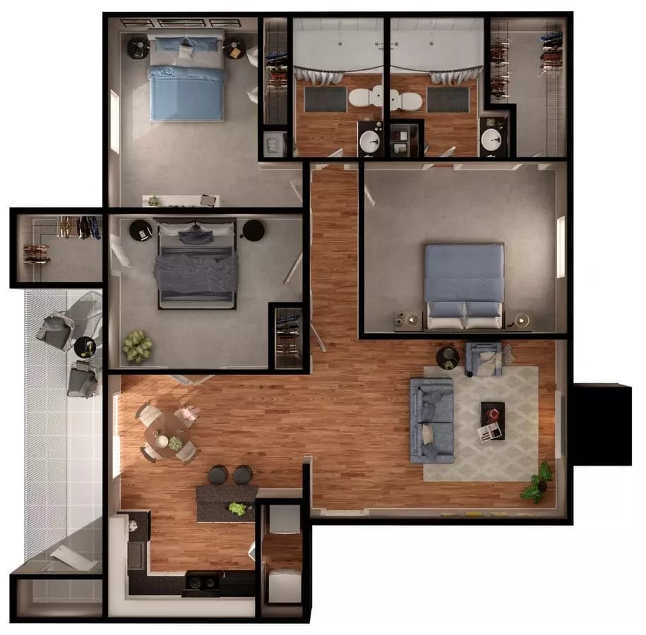 Unit 1901 floor plan