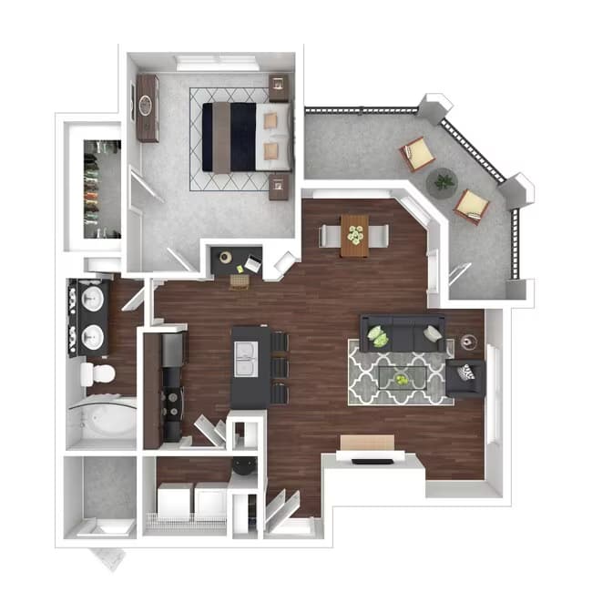 1 Bed • 1 Bath 225 floor plan