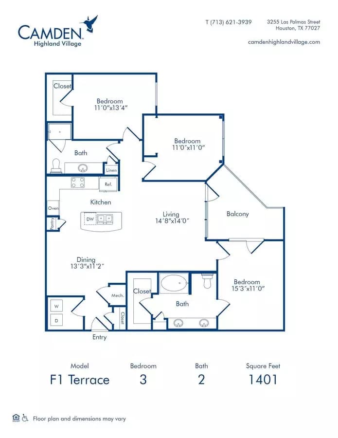 3 Beds • 2 Bath 312 floor plan