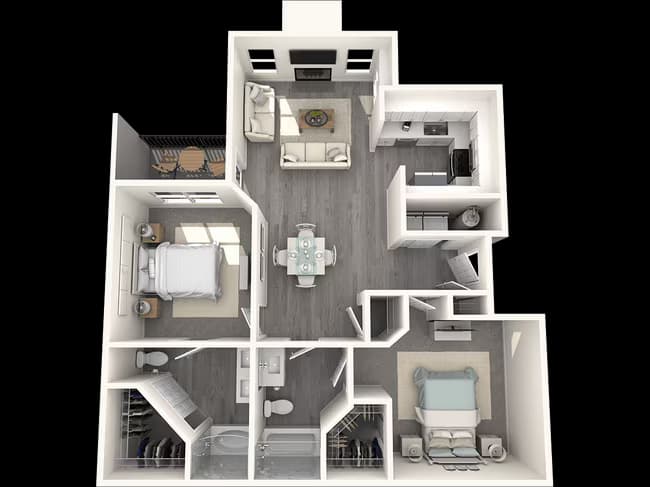 2×2 1014 floor plan