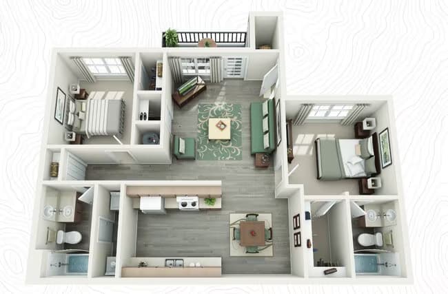 B 425 floor plan