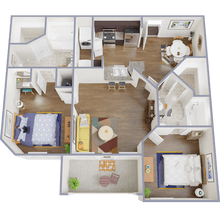 2x2 441 floor plan
