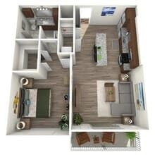 1 Bedroom 10101 floor plan
