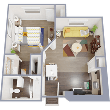 Studio - 1 Bathroom 327 floor plan