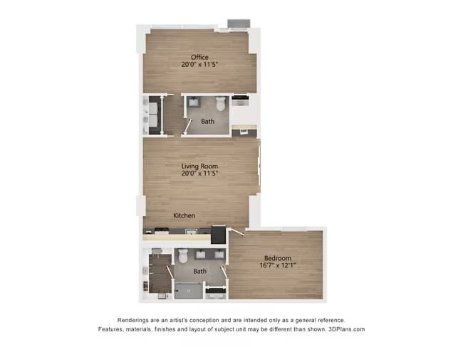 Unit 0105 floor plan