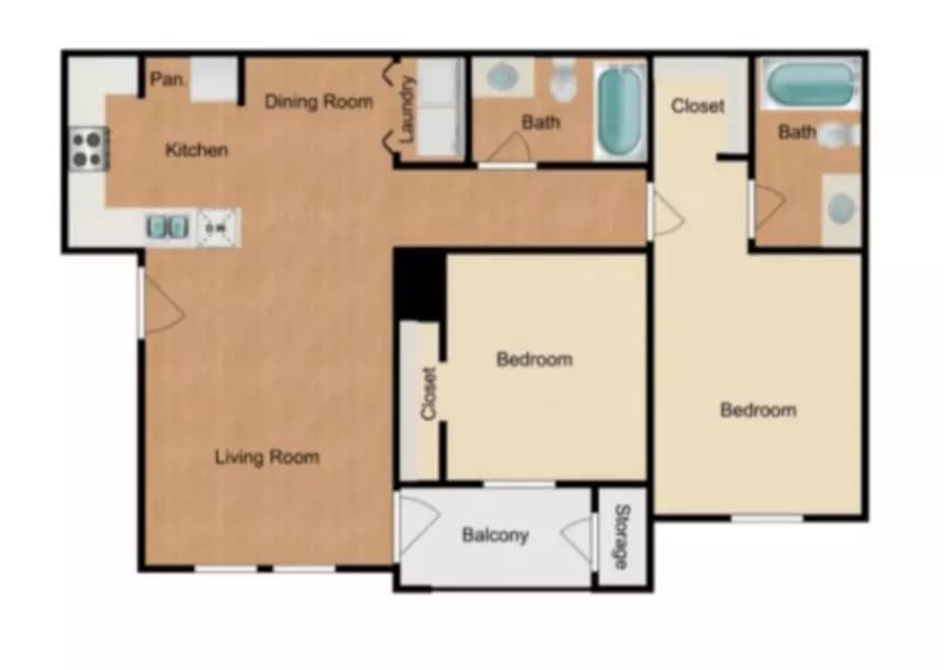 Caldwell 7307 floor plan