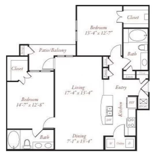 Unit 07-7312 floor plan