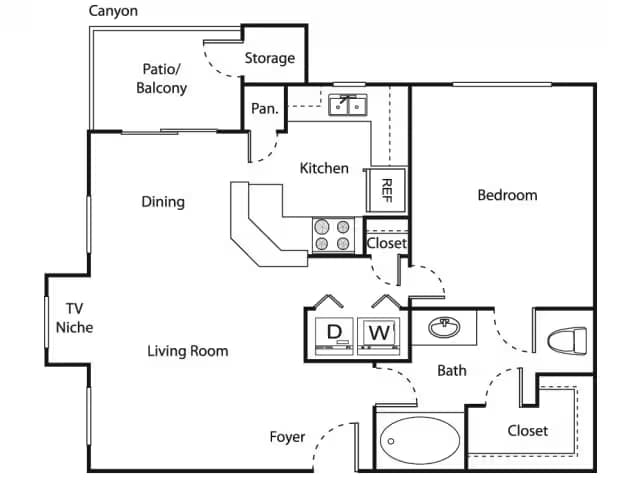 Unit 1431 floor plan