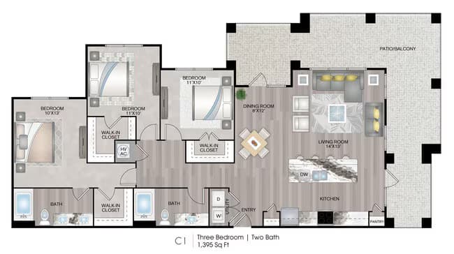 Unit 11203 floor plan