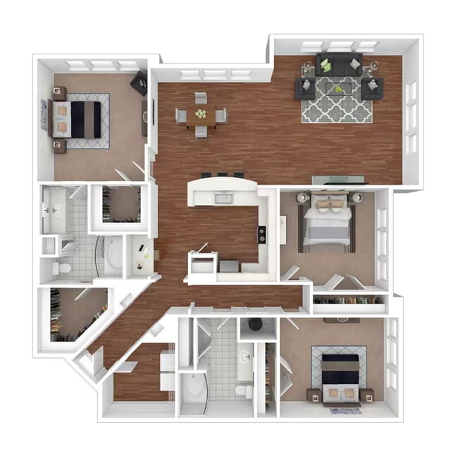 3 Beds • 2 Bath 3408 floor plan