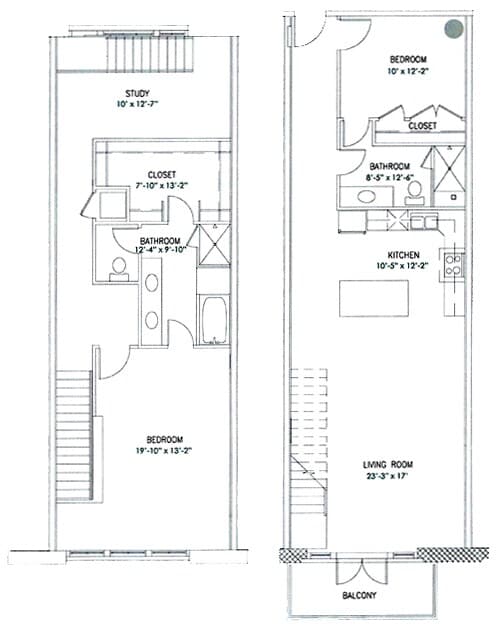 2 Bedroom, 2 Bathroom 508 floor plan