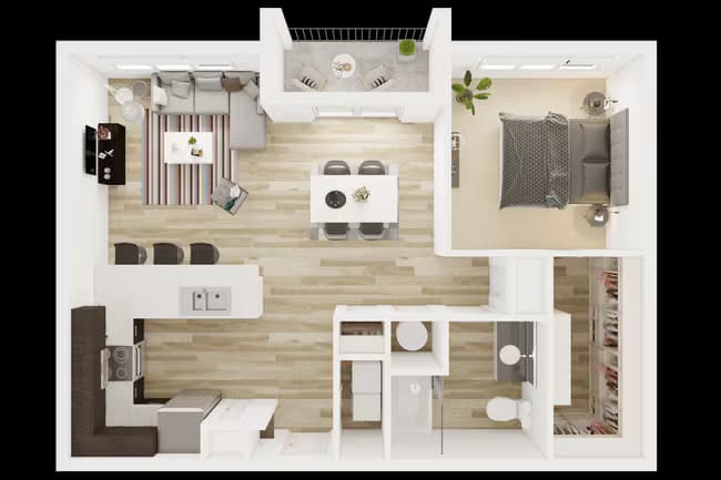 Unit 05208 floor plan