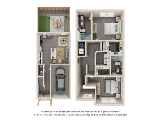 The Redbud 2x2.5 135 floor plan