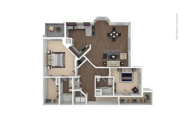 Unit 15102 floor plan