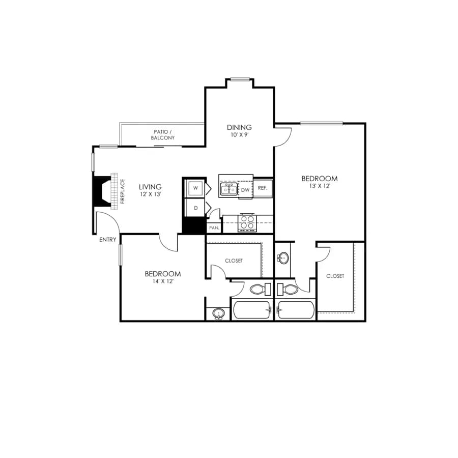 B1 Renovated 202 floor plan