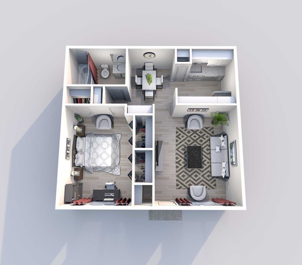 1 Bed • 1 Bath 5013 floor plan