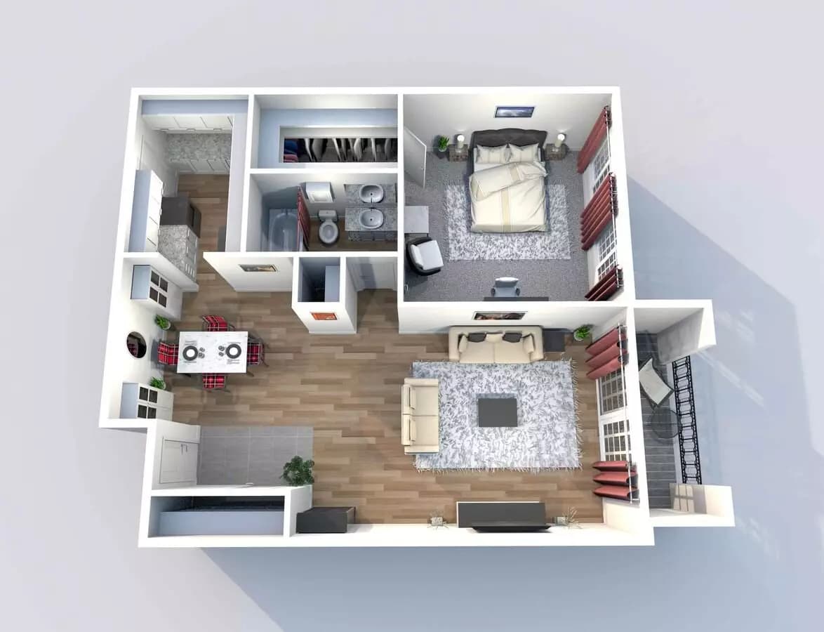 Unit A-66 floor plan