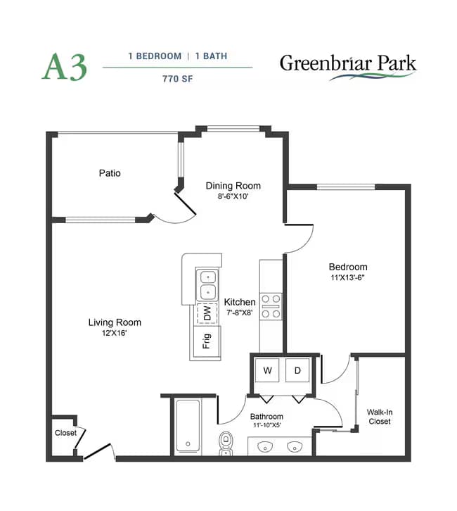 Unit 1074 floor plan