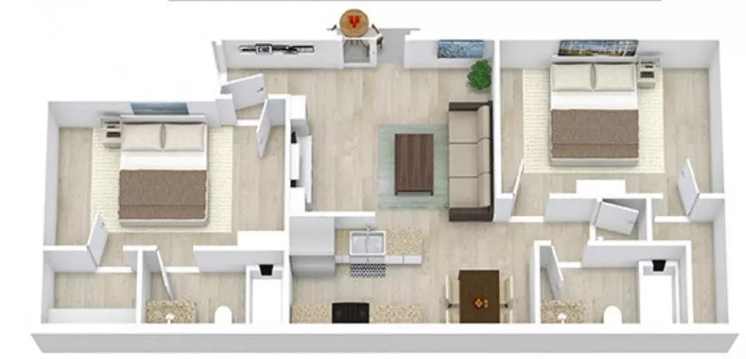 2x2 R 1810 floor plan