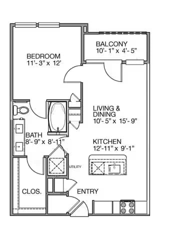 Unit 1117 floor plan