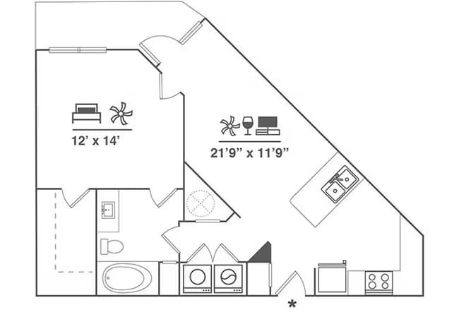1X1 A3 6110 floor plan