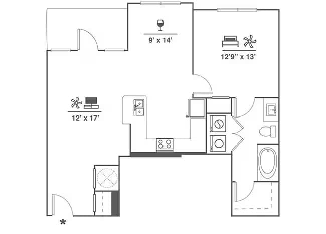 Unit 6209 floor plan