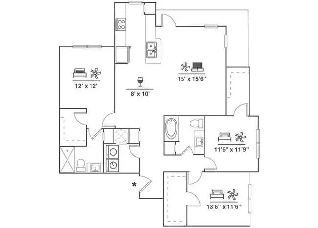 Unit 3312 floor plan