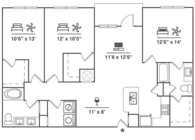 Unit 8303 floor plan