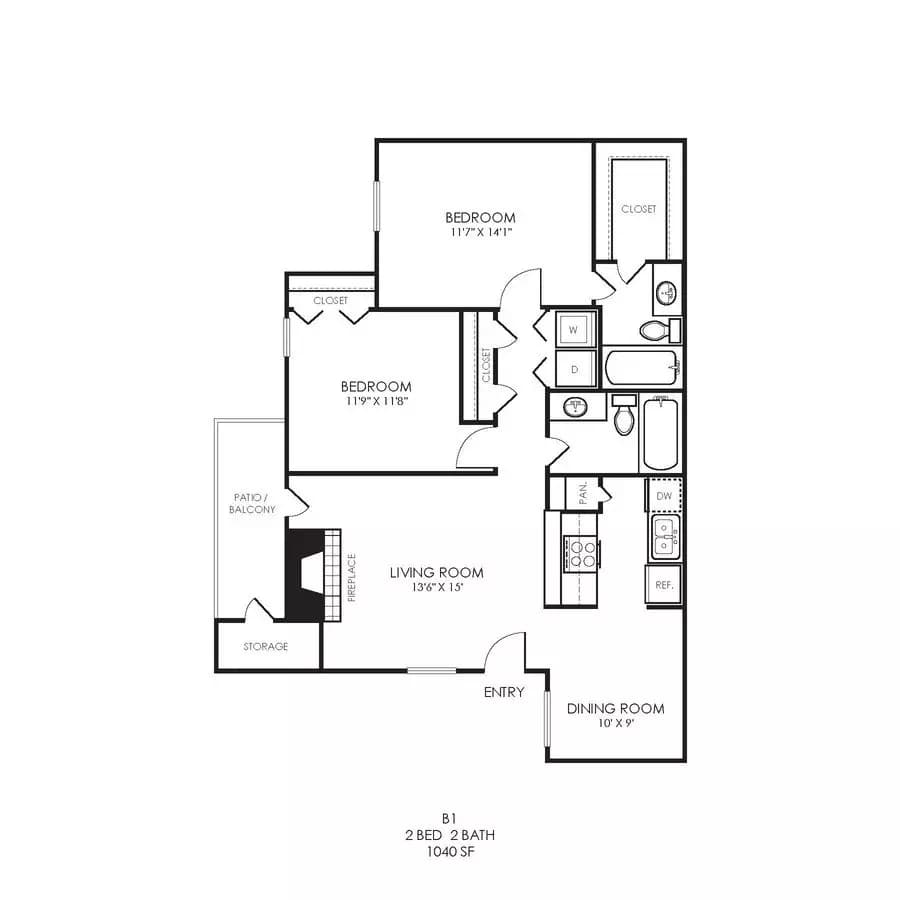 B1 Renovated 3081 floor plan