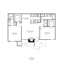 2 Bedroom, 2 Bath 2090 floor plan