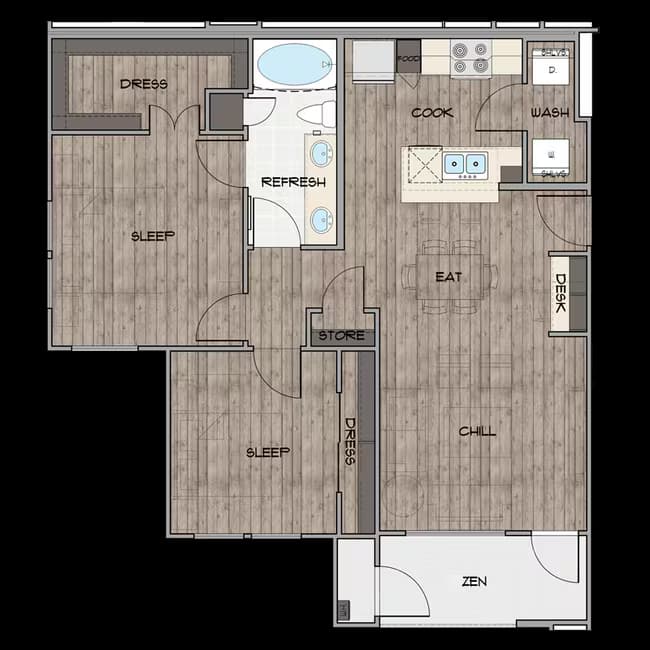 Unit 2312 floor plan