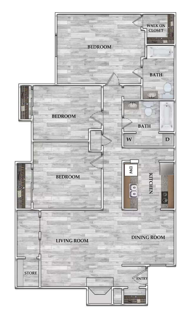 3x2 1258 sf 039 floor plan