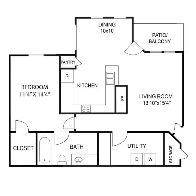 Unit 1524 floor plan