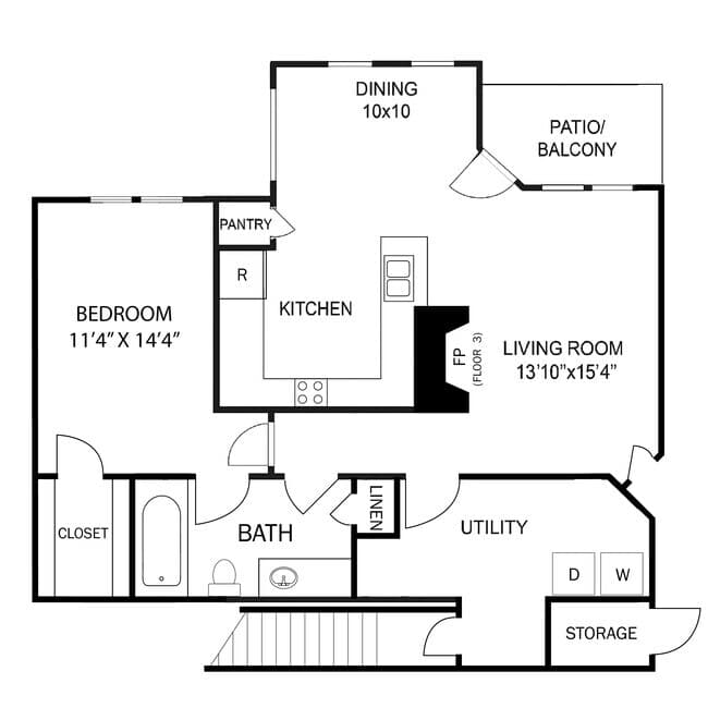 1E 0214 floor plan