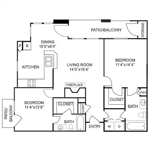 Unit 0838 floor plan