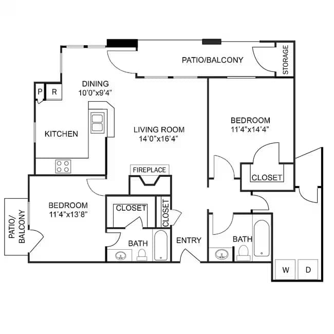 Unit 1628 floor plan